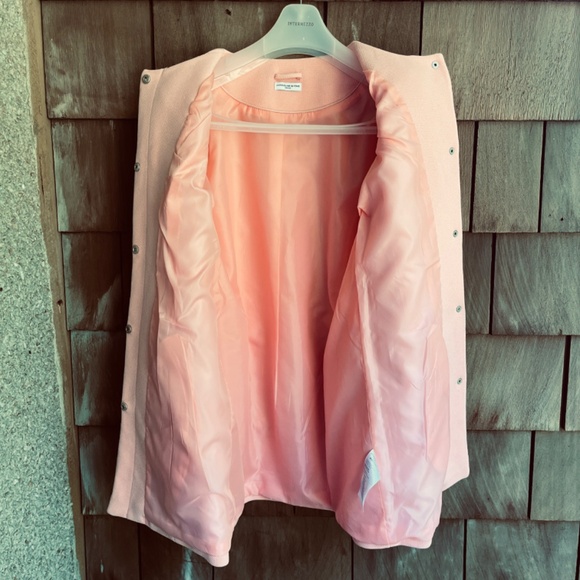 Jacqueline de Yong Lined Coatigan Long Collarless Jacket Apricot Pink Size M - Picture 10 of 15